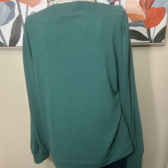 LOFT Teal Boatneck Sweater- super soft! - Picture 4 of 5